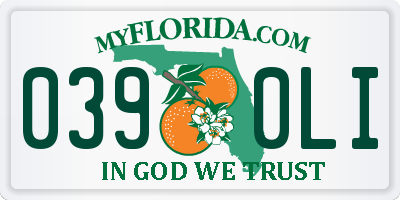 FL license plate 0390LI