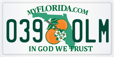 FL license plate 0390LM