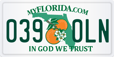 FL license plate 0390LN