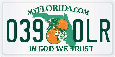 FL license plate 0390LR