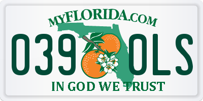 FL license plate 0390LS