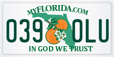FL license plate 0390LU