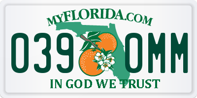 FL license plate 0390MM