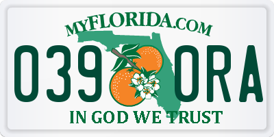 FL license plate 0390RA