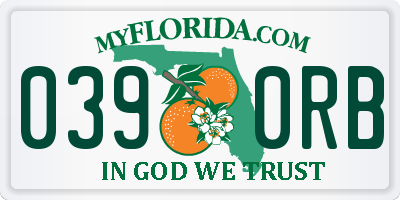 FL license plate 0390RB