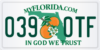 FL license plate 0390TF