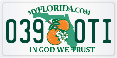 FL license plate 0390TI