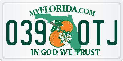 FL license plate 0390TJ