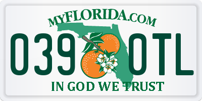 FL license plate 0390TL