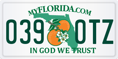 FL license plate 0390TZ