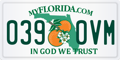 FL license plate 0390VM