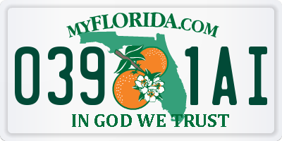 FL license plate 0391AI