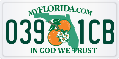 FL license plate 0391CB