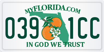 FL license plate 0391CC
