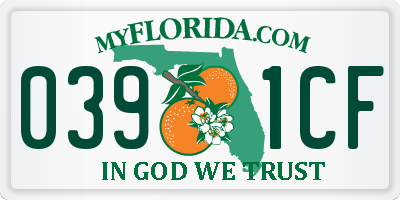 FL license plate 0391CF