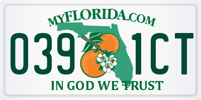 FL license plate 0391CT