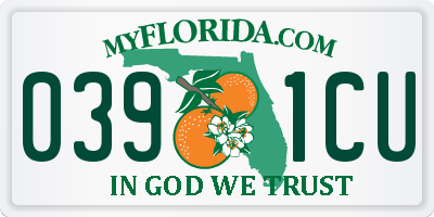 FL license plate 0391CU