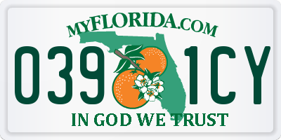 FL license plate 0391CY