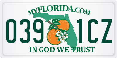 FL license plate 0391CZ