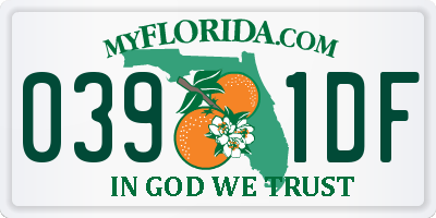 FL license plate 0391DF