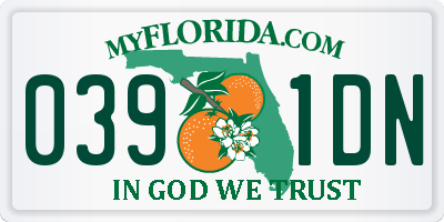 FL license plate 0391DN