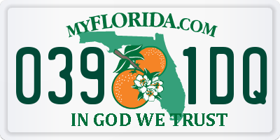 FL license plate 0391DQ