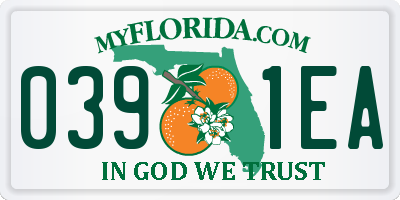 FL license plate 0391EA