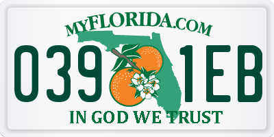 FL license plate 0391EB