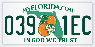 FL license plate 0391EC
