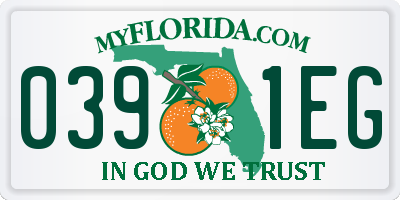 FL license plate 0391EG