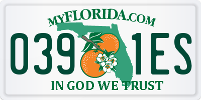 FL license plate 0391ES