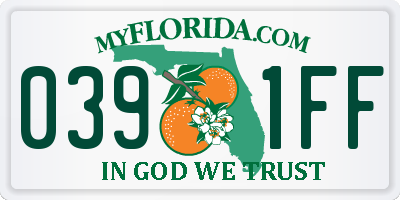 FL license plate 0391FF