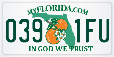 FL license plate 0391FU