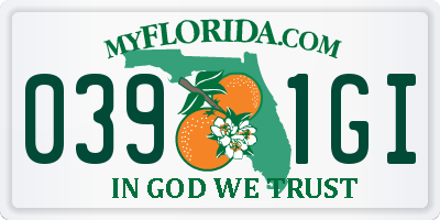 FL license plate 0391GI