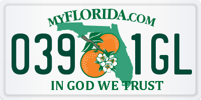 FL license plate 0391GL
