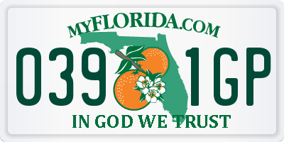 FL license plate 0391GP