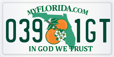 FL license plate 0391GT