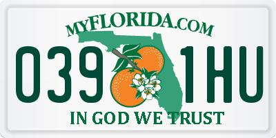 FL license plate 0391HU