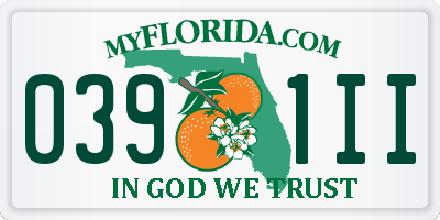 FL license plate 0391II