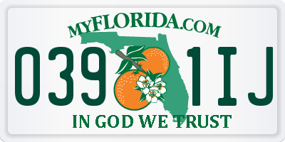 FL license plate 0391IJ