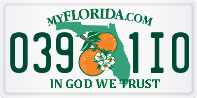 FL license plate 0391IO