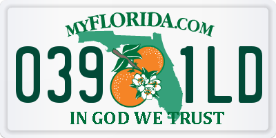 FL license plate 0391LD