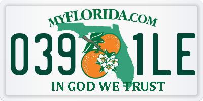 FL license plate 0391LE