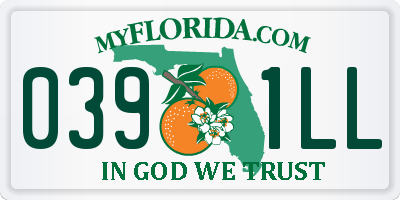 FL license plate 0391LL