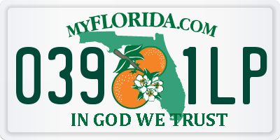 FL license plate 0391LP