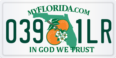 FL license plate 0391LR