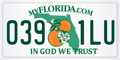 FL license plate 0391LU