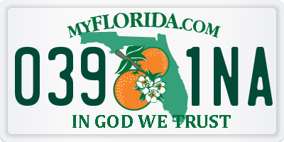 FL license plate 0391NA