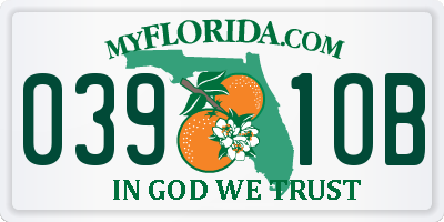 FL license plate 0391OB