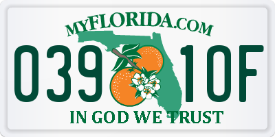 FL license plate 0391OF